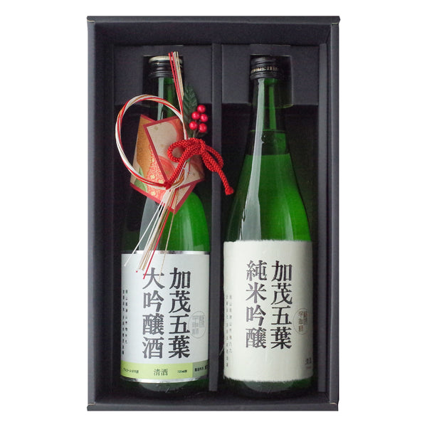 【お歳暮/冬ギフトに】加茂五葉　吟醸酒セット（大吟醸・純米吟醸）720ml 2本入